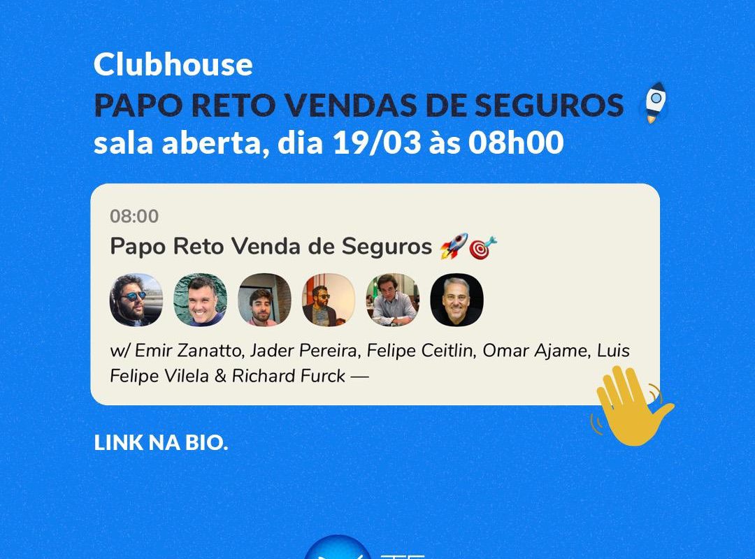 TEx estreia no Clubhouse debatendo sobre venda de seguros
